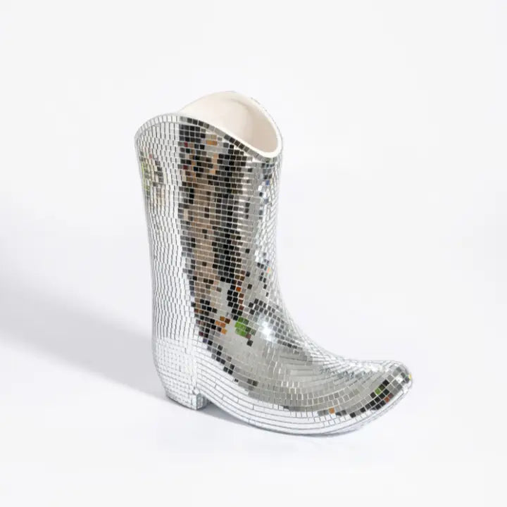 Vase santiag disco en céramique – vue de profil