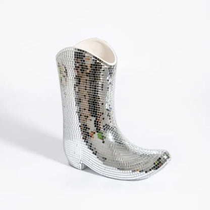 Vase santiag disco en céramique – vue de profil